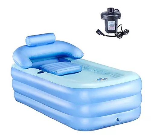 Bañera inflable para adultos, bañera inflable independiente con función  portátil plegable para spa para adultos con bomba de aire eléctrica PVC –