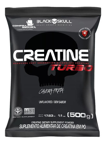 Creatina Turbo Black Skull Refil 