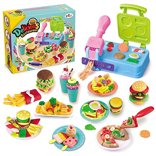 Play Color Dough Kitchen Creations Burger Barbecue Play...