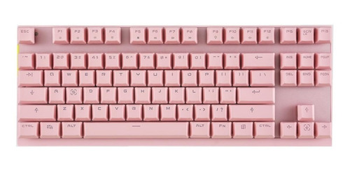 Imagen 1 de 3 de Teclado gamer inalámbrico Motospeed GK82 QWERTY Outemu Red inglés US color rosa con luz 6 colores