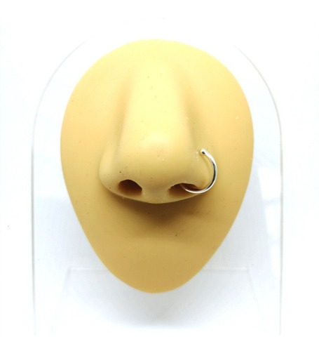 Argolla Arracada Simulada 9mm Ear Cuff Sin Perfo Plata 925