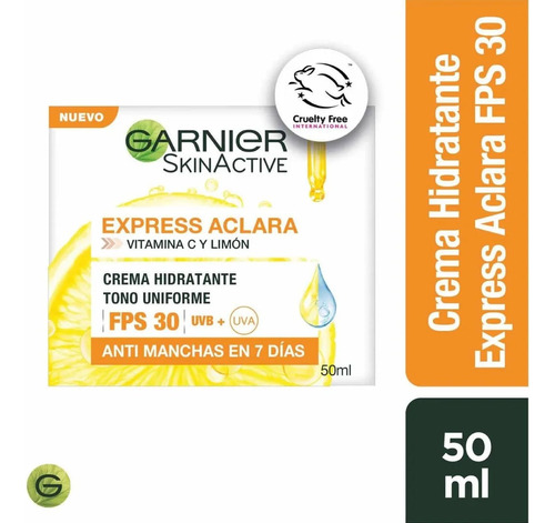 Crema Facial Hidratante Garnier Express Aclara 50 Ml