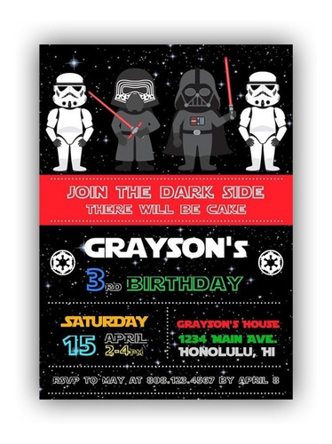 Invitaciones Digital De Star Wars