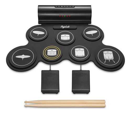 Juego De Batería Electrónica Portátil Inalámbrica Con 7 Almo