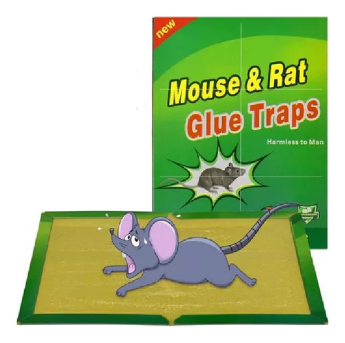 Pack X 10 Placas Adhesivas Trampas Pega Ratas Ratones 