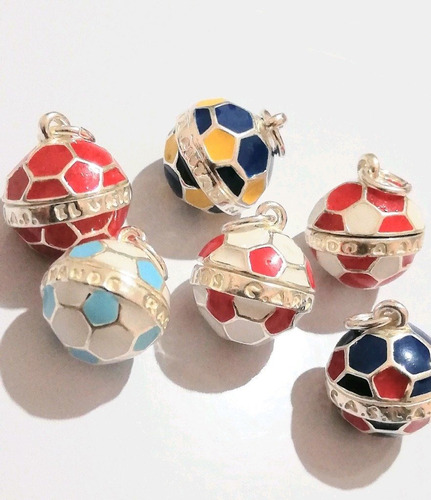 Dijes Colgantes Pelotas Fútbol. Plata 925 