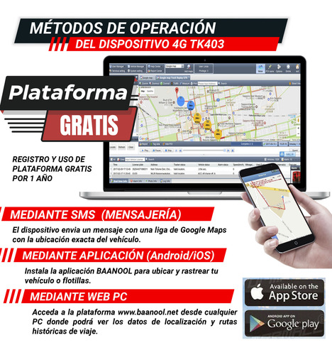 Gps Tracker Localizador Vehicular Red 4g Tk403a Plataforma
