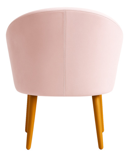 Kit 2 Banquetas Poltrona Lua Para Recepção Atendimento Penteadeira Cor Rosa Bb Liberty Móveis