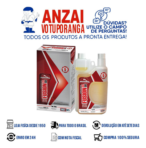 3 Uni Fusion Pour On 1 Litro - Carrapaticida E Bernicida