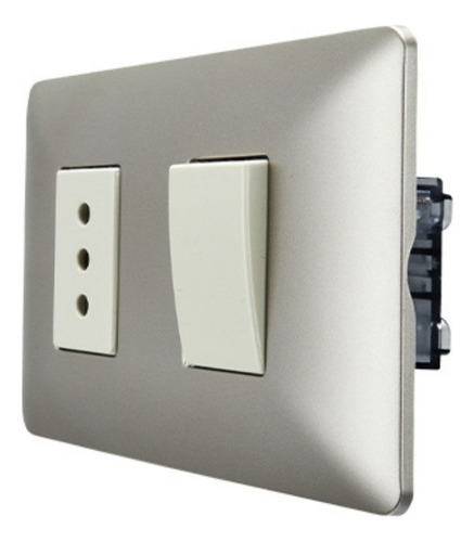 Interruptor Luz Con Tomacorriente Muro Simple Certificado