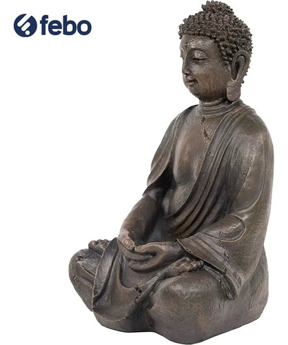Buda Tibetano Grande Estatua Jardin 55 X 30 X 35 Cm Febo
