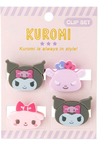 Kuromi Original Clips Sanrio Papeleria Kawaii My Melody Pink