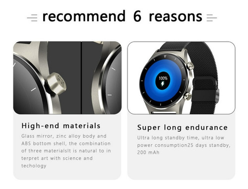 Imagen 6 de 9 de Smartwatch E13 Reloj Inteligente Urbano Android Ios