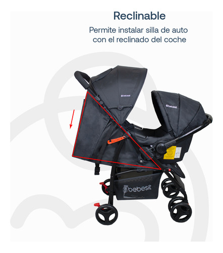 Coche Travel System Summer Negro