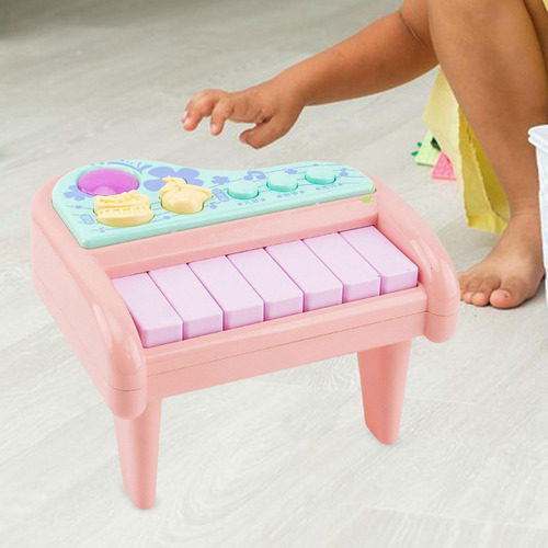 Juguete De Piano Para Bebé, Juguete De Aprendizaje Con Rosa