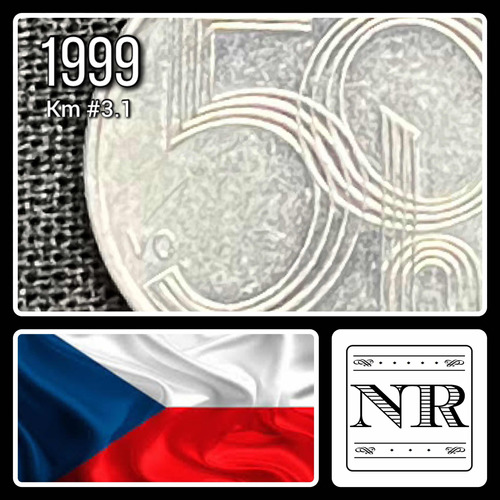 Republica Checa - 50 Haleru - Año 1999 - Km #3.1 - Escudo