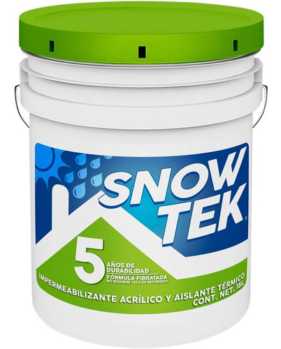 Snowtek Impermeabilizante Acrilico Elastomerico Color Blanco