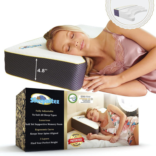 Almohada Para Dormir De Espalda Y De Lado Con Funda