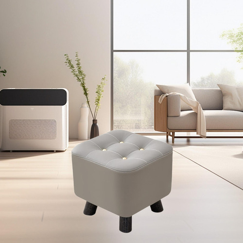 Reposapiés Compacto, Taburete De Relajación Otomano Gris