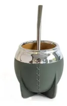 Comprar Mate Térmico Pampa Boca Cerrada Negro Ecocuero + Bombilla