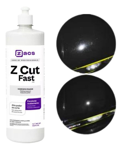 Polidor De Corte Z-cut Fast Massa De Polir - 1kg - Zacs