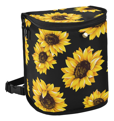 Cubo Basura Girasol Negro Para Colgar Bolsa Prueba Fuga