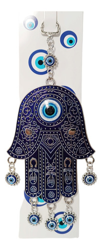 Colgante Amuleto Protección De Mano De Fátima Con Ojo Turco
