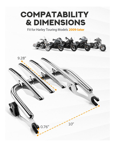 Portaequipajes Desmontable Pbymt Stealth Para Harley Davidso