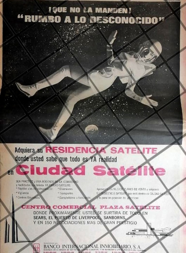 Publicidad Retro Colonia Ciudad Satelite D.f 1969 T Poster 5