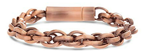 Ra De Cadena Rolo De Acero Inoxidable Chapado En Oro Rosa De