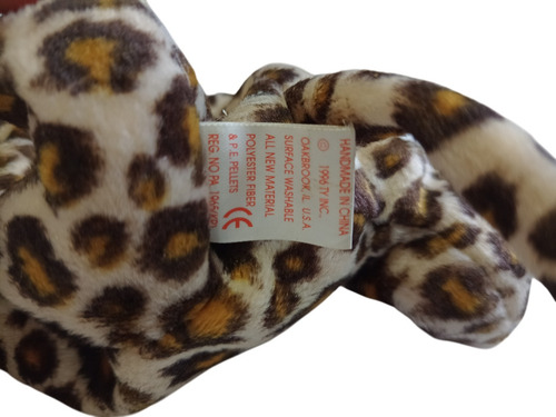 Leopardo Peluch Ty Beanie Baby Freckles Panthera Pardus 1996 Manchas