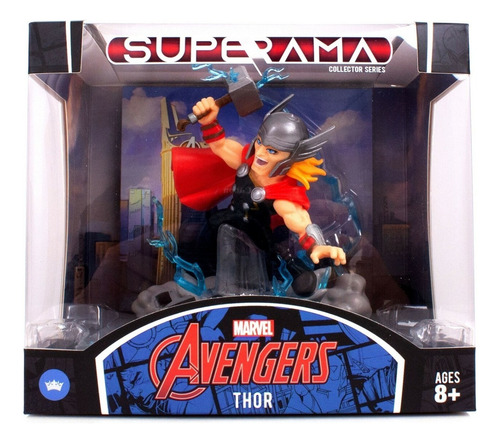 Figura Marvel Avengers Thor Con Escenario Superama