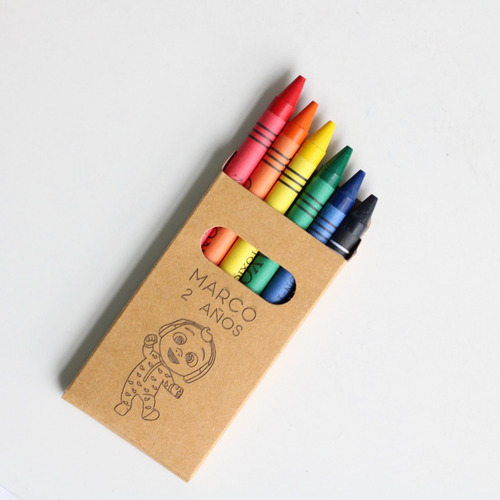 Set De Crayones Cajita Souvenir Personalizado X 30