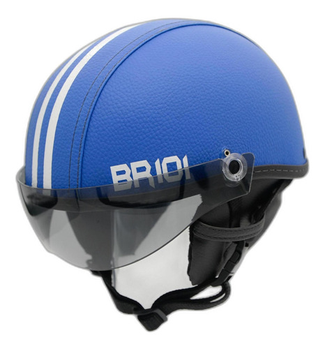 Capacete Coquinho Br 101 Azul Vision Fume P