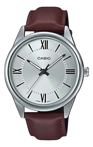 Reloj Casio Hombre Mtp-v005l-7b Agente Oficial Caba Color De La Malla Negro Color Del Bisel Plateado Color Del Fondo Plateado