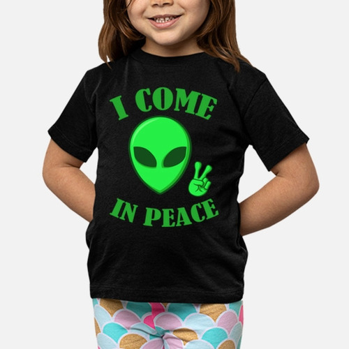 Suéter Franela Aliens Marciano Niños Niñas Camiseta Algodón