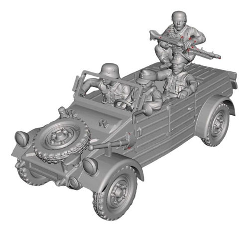 Kubelwagen Aleman Escala 1/32, Segunda Guerra Mundial, Ww2