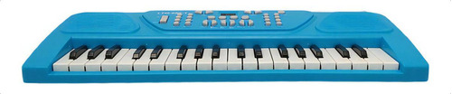 Piano Infantil De Juguete 37 Teclas Multifuncion Micrófono Color Azul