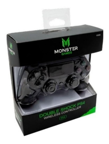 Imagen 3 de 3 de Control joystick inalámbrico Monster Games Double shock compatible con PS4 negro
