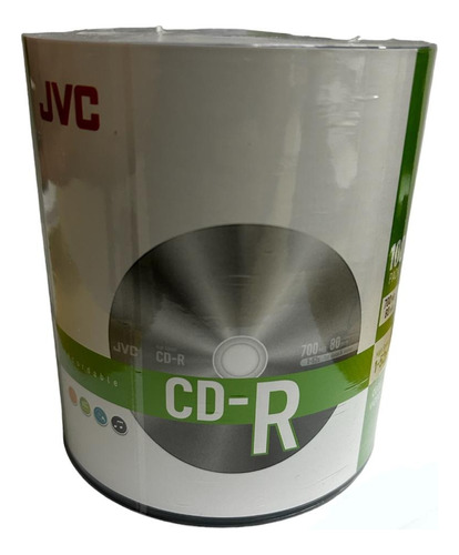 Disco Cd-r Virgen Marca Jvc 52x 700 Mb Con Logo Torre 100 Pz