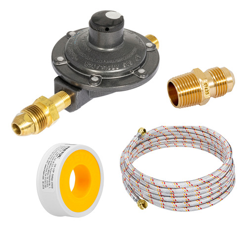 Regulador Para Gas Iusa Con Manguera 3 Mts Niple Y Teflon