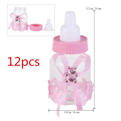 Nuolux Rosa 12pcs Caramelo Botella Regalo Caja Baby Shower F