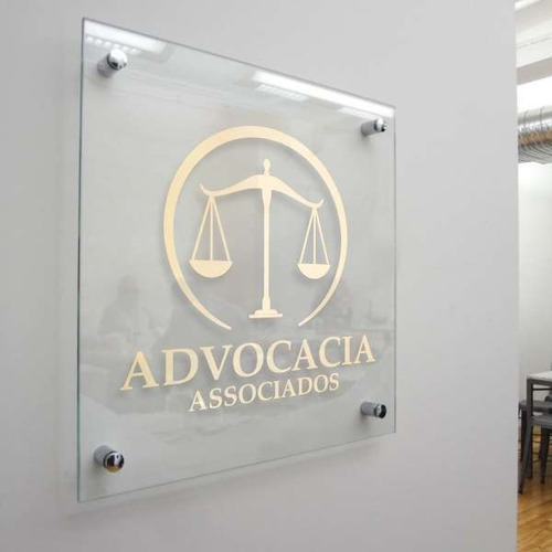 Placa Personalizada Nome/logo/marca 40x20 Cm