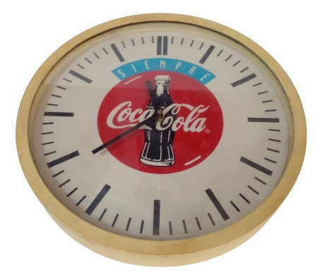 Antiguo Reloj Reloj De Pared Publicidad Coca Cola. 