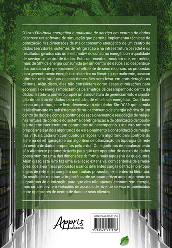 Eficiencia Energetica E Qualidade De Serviço Em Centros De Dados, De Marcos Paulo Moro. Editorial Appris, Capa Mole, Edição 1 Em Português, 2021