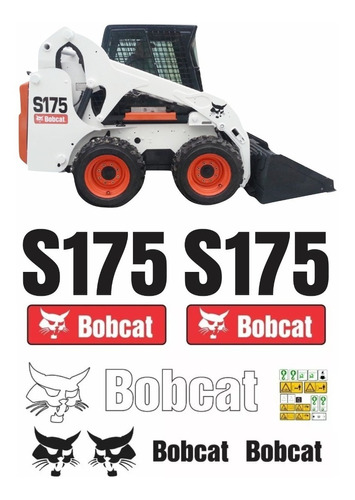 Kit Adesivo Mini Carregadeira Bobcat S175 + Etiquetas Mk