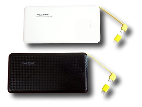 Power Bank Carregador Bateria Portátil 10000mah Pineng Cor Branco