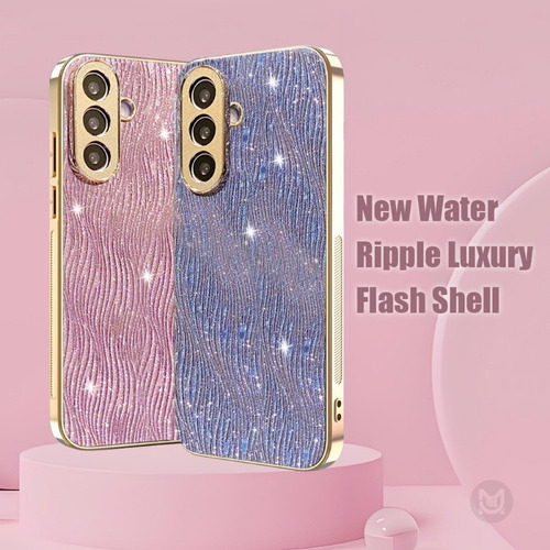 Funda Para Samsung Galaxy A17 A07 A56 A36 A26 A16 A06 A55, Chapada Con Purpurina, Lente De Cámara, Protección A Prueba De Golpes