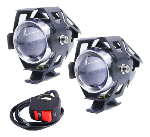 Un Par De Focos De Moto 3000lm U5 Luz Foco Led