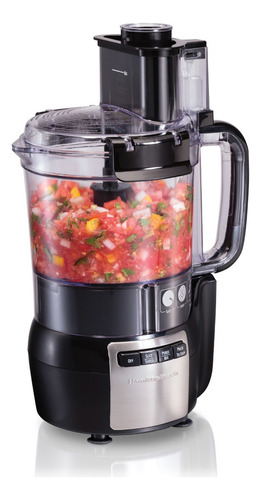 Procesador De Alimentos Hamilton Beach Stack Snap Accesorios Color Negro